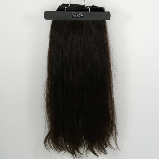 Kashmir Flat Weft - 22” Medium Brown Straight  - 2 Wefts