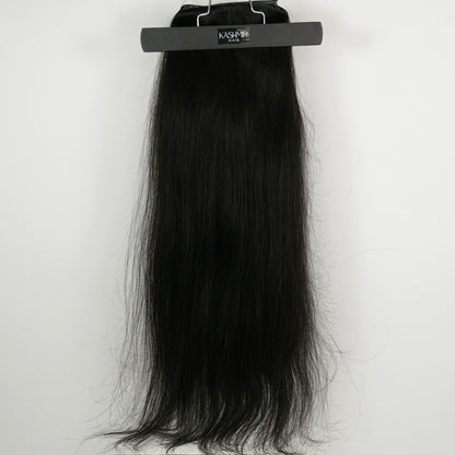 Kashmir Flat Weft - 22” Dark Brown Straight  - 2 Wefts