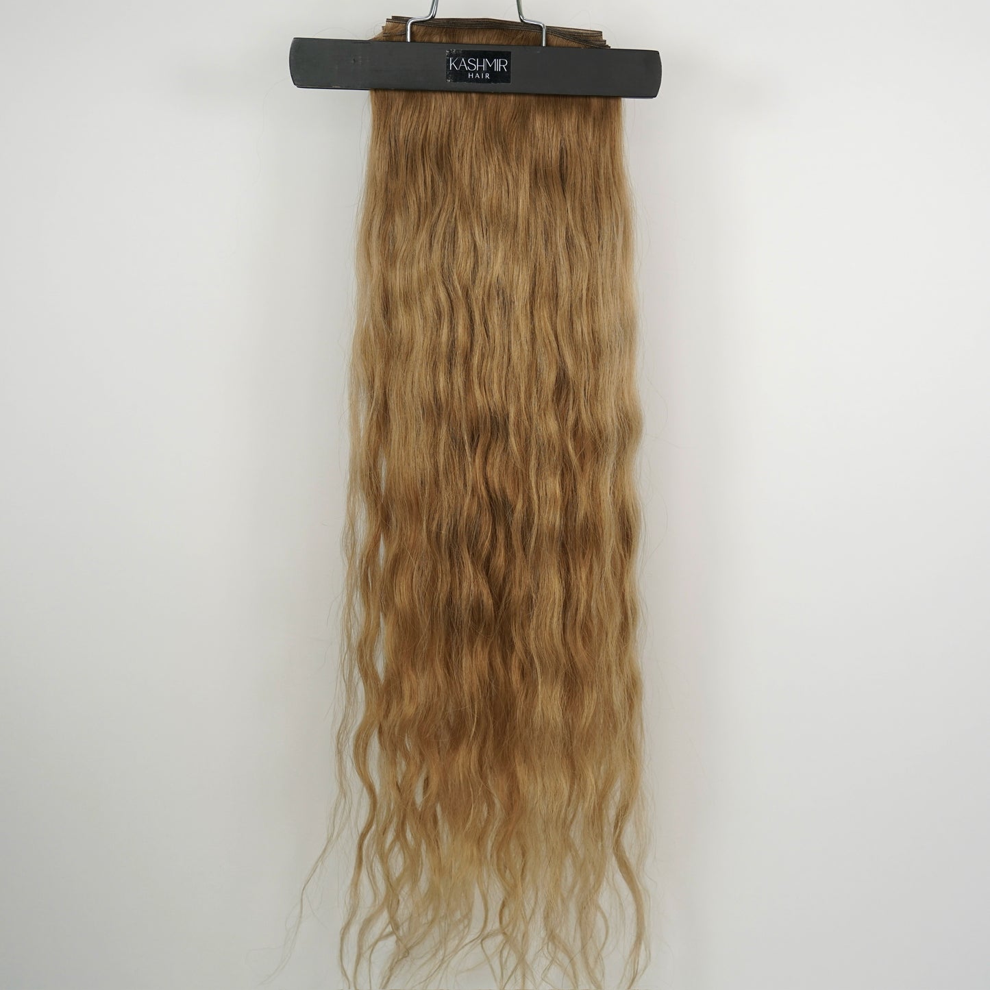 Kashmir Flat Weft - 24” Light Brown Wavy  - 2 Wefts