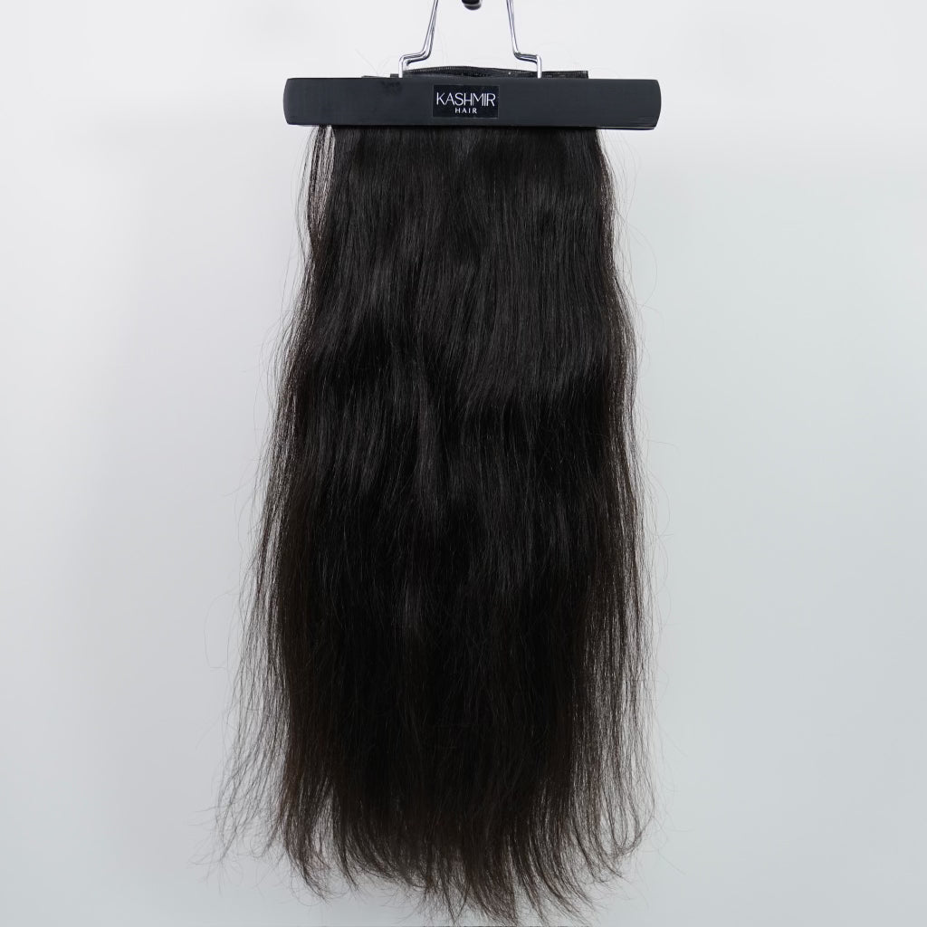 Kashmir Flat Weft - 24" Dark Brown Straight - 2 Wefts