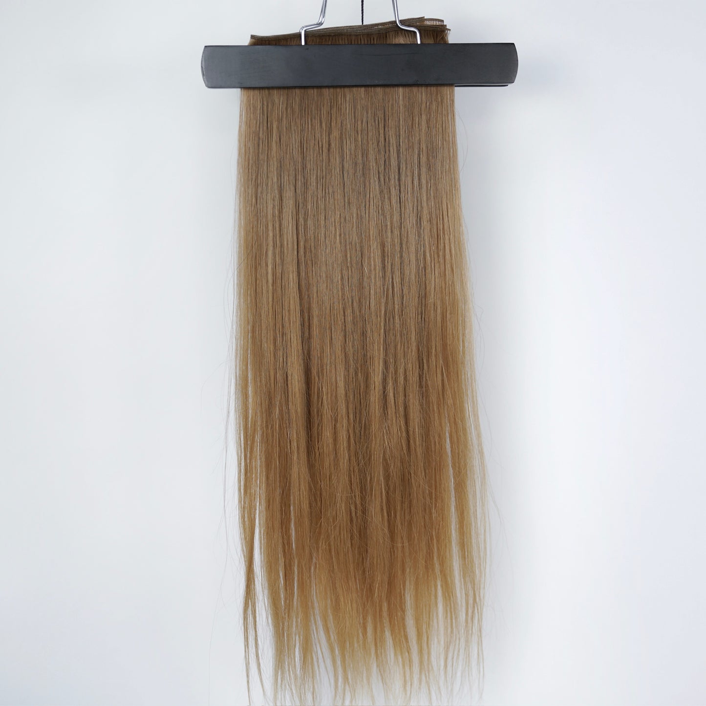 Kashmir Flat Weft - 20” Light Brown Straight  - 2 Wefts