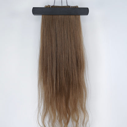 Kashmir Flat Weft - 20” Light Brown Straight  - 2 Wefts