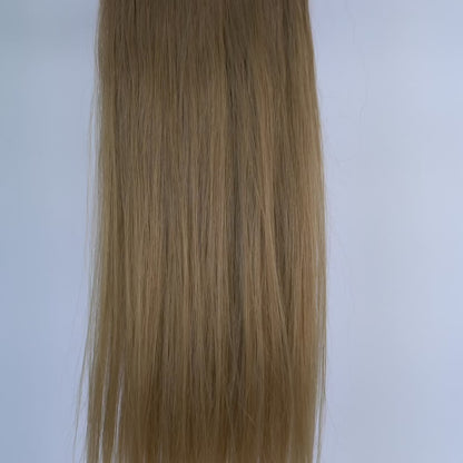 Kashmir Flat Weft - 20” Light Brown Straight  - 2 Wefts