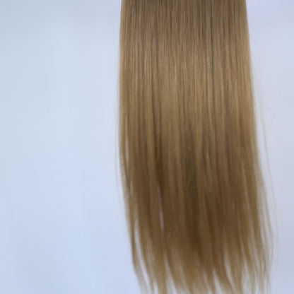 Kashmir Flat Weft - 20” Light Brown Straight  - 2 Wefts