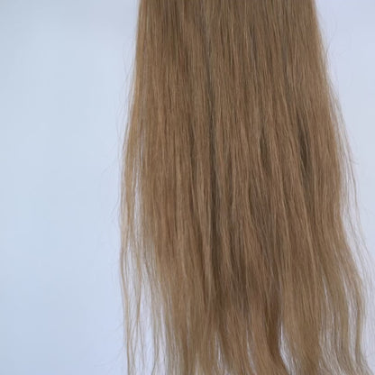 Kashmir Flat Weft - 20” Light Brown Straight  - 2 Wefts